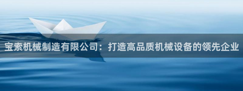彩神赢钱了吗知乎：宝索机械制造有限公司：打造高品质机械设备的领先企业
