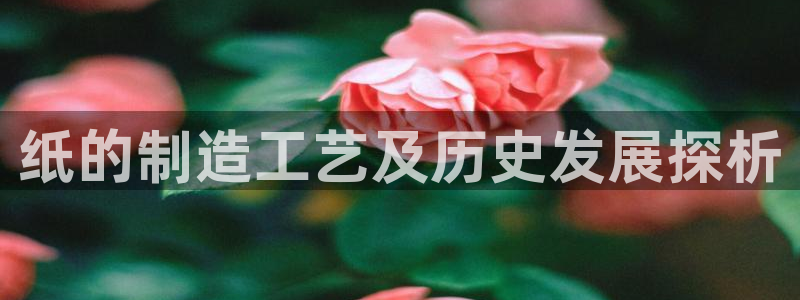 彩神v8iii：纸的制造工艺及历史发展探析