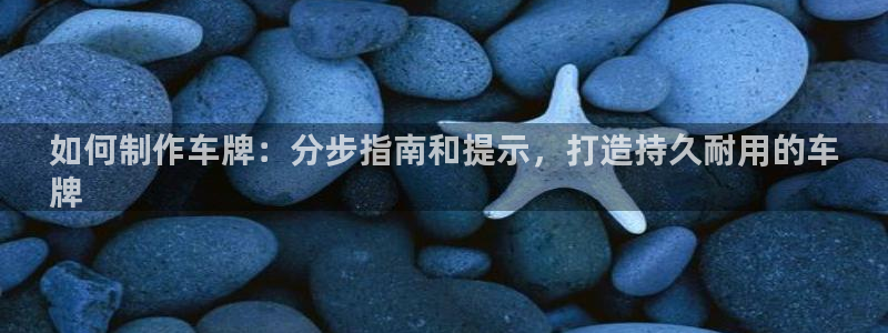 彩神iv真的能赚钱吗：如何制作车牌：分步指南和提示，打造持久耐用的车
牌