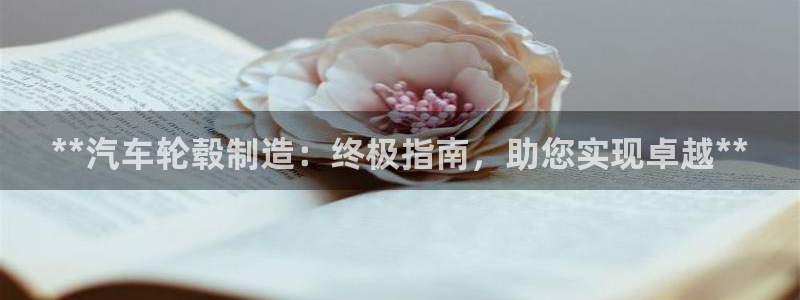 彩神iv真的能赚钱吗：**汽车轮毂制造：终极指南，助您实现卓