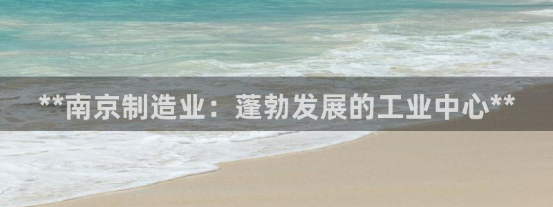 彩神vⅲ下载安装：**南京制造业：蓬勃发展的工业中心**