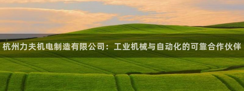彩神V3大赢家：杭州力夫机电制造有限公司：工业机械与自动化的可靠合作伙伴