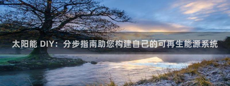 彩神vll购彩大厅大众：太阳能 DIY：分步指南助您构建自己的可再生能源系统