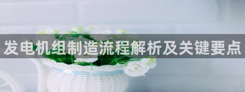 彩神8是正规平台吗知乎：发电机组制造流程解析及关键要点