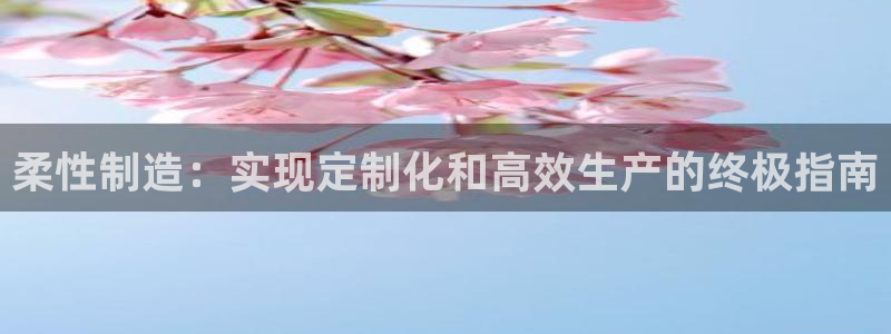 彩神app赚钱是真是假：柔性制造：实现定制化和高效生产的终极指南