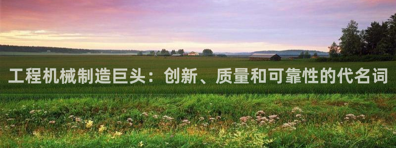 彩神购彩-购彩大厅入口计划群：工程机械制造巨头：创新、质量和可靠性的代名词