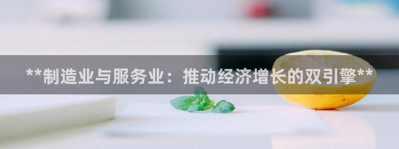 彩神Vll购彩大厅：**制造业与服务业：推动经济增长的双引擎**